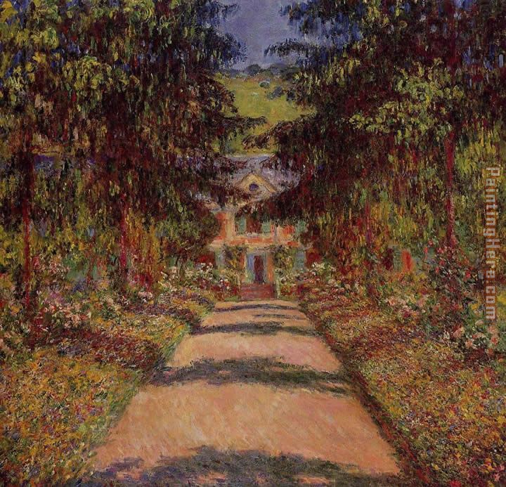The Main Path at Giverny painting - Claude Monet The Main Path at Giverny art painting